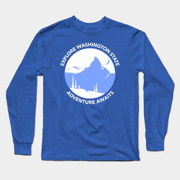 Explore Washington State Long Sleeve T-Shirt by JodyzDesigns